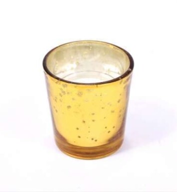 Bright Gold Mercury Glass Votive