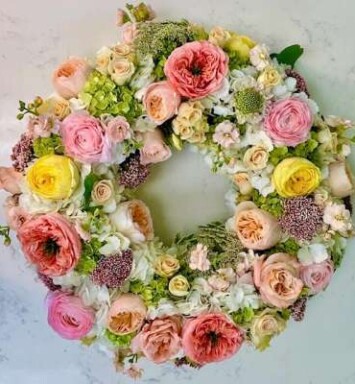 Fresh Floral Door Wreath