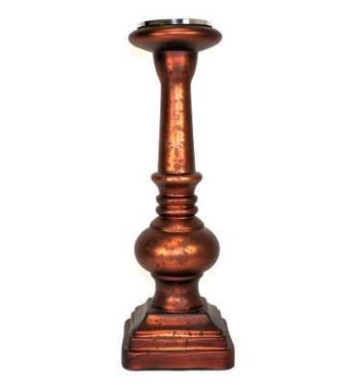 18" Copper Pillar Candle Holder