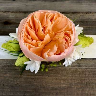 Garden Rose Tie on Wrist Corsage